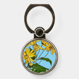 Art Nouveau Sunflowers Phone Ring Stand