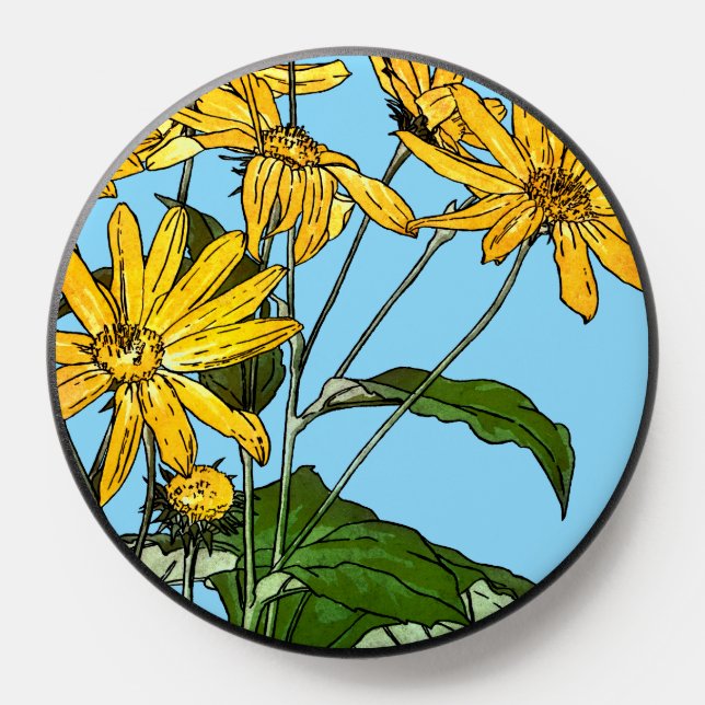 Art Nouveau Sunflowers PopSocket (Popsocket)