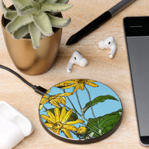 Art Nouveau Sunflowers Wireless Charger