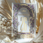 Art Nouveau Table Numbers Gold Foil<br><div class="desc">Invite your guests to celebrate your special day with this exquisite Art Nouveau wedding invitation. Featuring an intricate floral design with elegant gold foil accents, this invitation is inspired by the timeless beauty of Art Nouveau artistry. The front of the card showcases detailed botanical illustrations in shades of green, ivory,...</div>