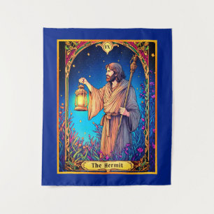 Art Nouveau Tarot Card, The Hermit Tapestry