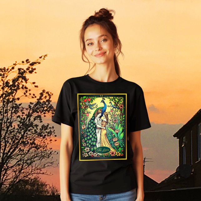 Art Nouveau Tarot Card, The Lovers Tri-Blend Shirt (Creator Uploaded)