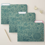 art Nouveau,teal,William Morris style, floral,chic File Folder