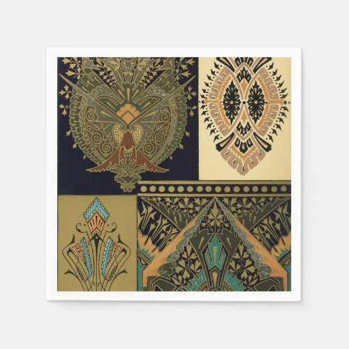 Art nouveau textile pattern Christopher dresser Napkins