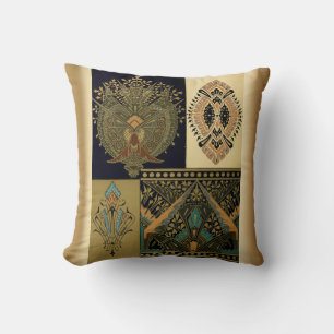 Art nouveau textile pattern Christopher dresser Throw Pillow