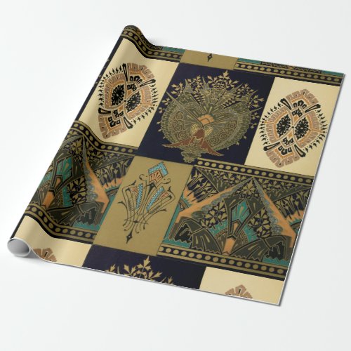 Art nouveau textile pattern Christopher dresser Wrapping Paper