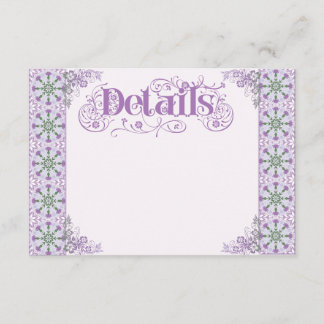 Art Nouveau Thistle Wheel Lilac Enclosure Card
