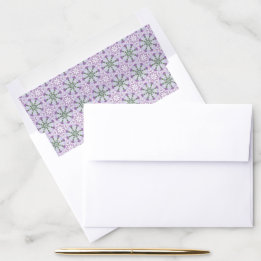 Art Nouveau Thistle Wheel Lilac Envelope Liner