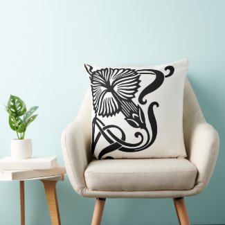 Art Nouveau Throw Pillow