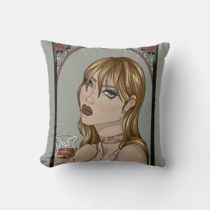 Art nouveau throw pillow