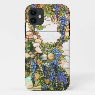 Art Nouveau Tiffany Stained Glass Flowers iPhone 11 Case