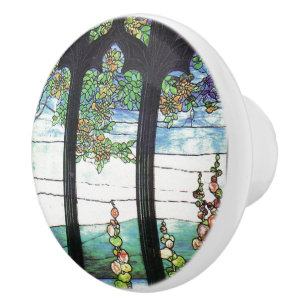 Art Nouveau Tiffany Stained Glass Garden Knob