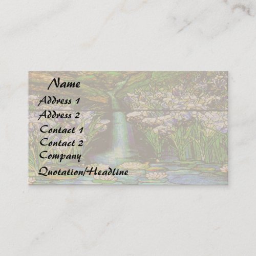 Art Nouveau Tiffany Stained Glass Nature Business Card