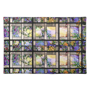 Art Nouveau Tiffany Stained Glass Nature Placemat