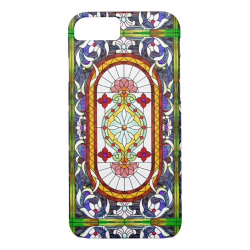 Art Nouveau Tiffany Stained Glass Window iPhone 87 Case