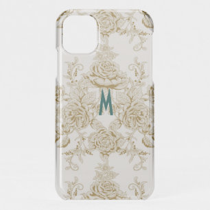 Art nouveau,Toile,floral,pattern,beige,chic,elegan iPhone 11 Case