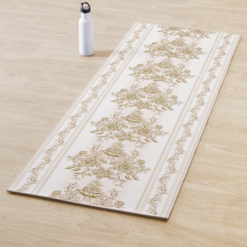 Art nouveauToilefloralpatternbeigechicelegan Yoga Mat