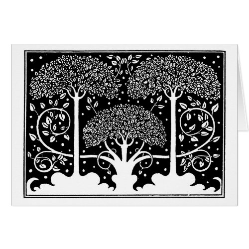 Art Nouveau Tree Beardsley Pattern