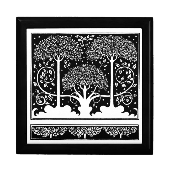 Art Nouveau Tree Beardsley Pattern Gift Box (Front)