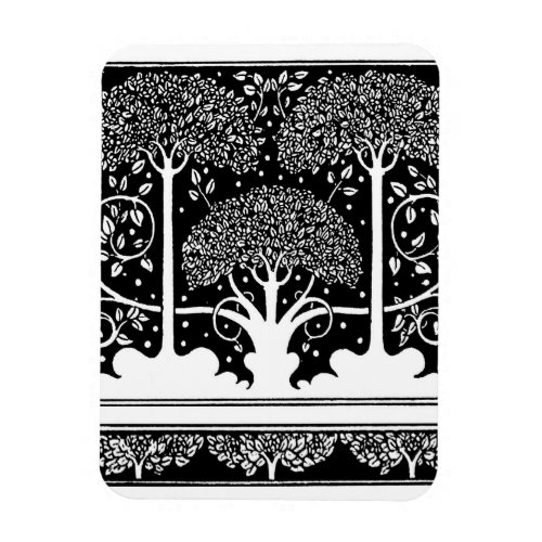 Art Nouveau Tree Beardsley Pattern Magnet