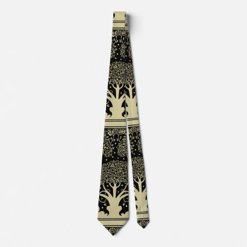 Art Nouveau Tree Beardsley Pattern Neck Tie