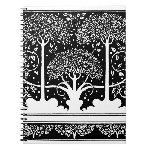 Art Nouveau Tree Beardsley Pattern Notebook