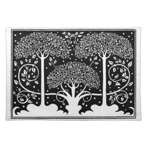 Art Nouveau Tree Beardsley Pattern Placemat