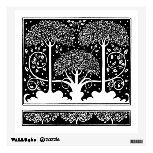 Art Nouveau Tree Beardsley Pattern Wall Sticker