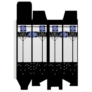 Art nouveau trees and roses wine box