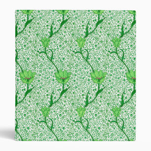 Art Nouveau Tulip Damask, Emerald Green Binder