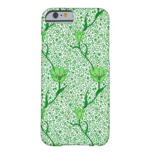 Art Nouveau Tulip Damask Emerald Green Barely There iPhone 6 Case