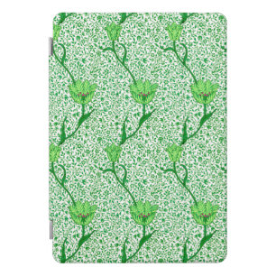 Art Nouveau Tulip Damask, Emerald Green iPad Pro Cover