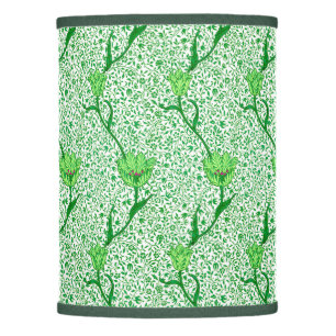 Art Nouveau Tulip Damask, Emerald Green Lamp Shade