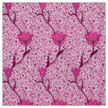 Art Nouveau Tulip Damask, Wine &amp; Fuchsia Pink Fabric