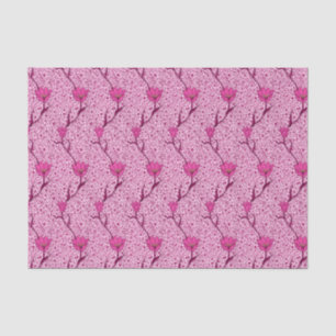Art Nouveau Tulip Damask, Wine & Fuchsia Pink Tissue Paper
