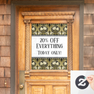 Art Nouveau Tulips Customizable Window Cling