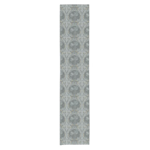 Art Nouveau Tulips Shades Of Gray Table Runner
