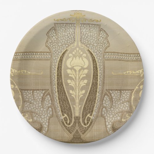 Art Nouveau Vase Tulip Inset Bachelorette Party Paper Plates