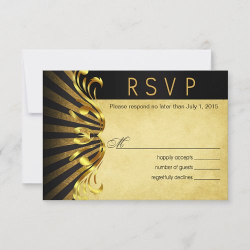 Art Nouveau Vegas RSVP  gold black