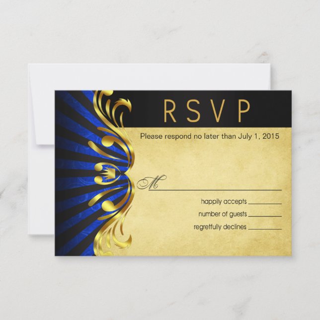 Art Nouveau Vegas RSVP | gold blue (Front)