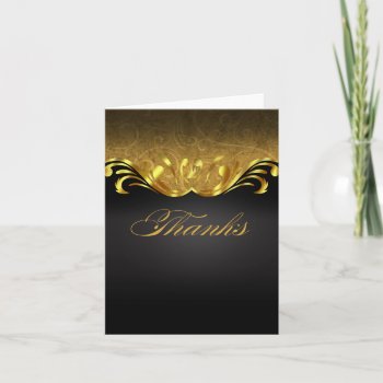 Art Nouveau Vegas Thank You | Gold Black by glamprettyweddings at Zazzle