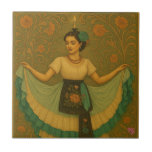 Art nouveau Veracruz ballet dancer Ceramic Tile