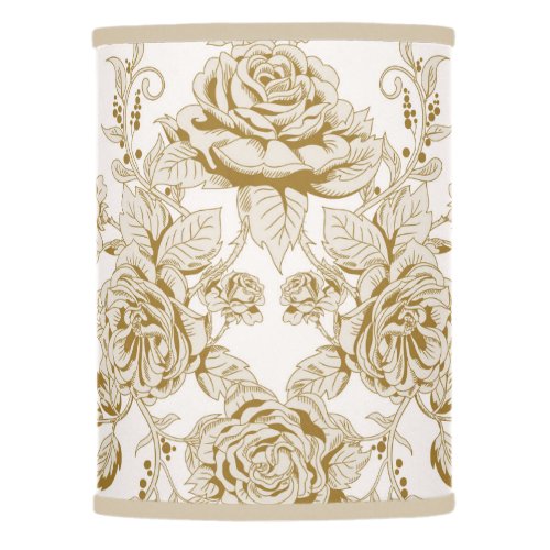 Art NouveauVIctorianKakiwhitetoilefloralchic Lamp Shade