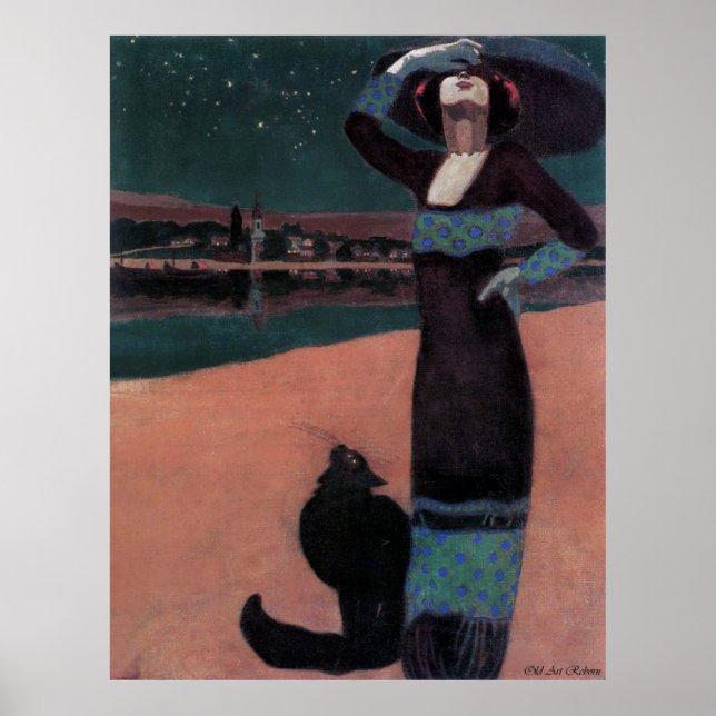 Art Nouveau Vintage Advertisement Poster (Front)