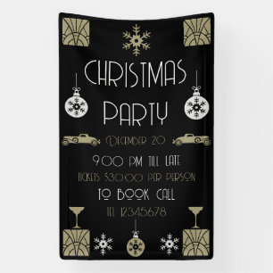 Art Nouveau Vintage Christmas Banner