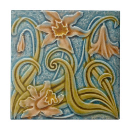 Art Nouveau Vintage Design Backsplash Tile 2 Sizes