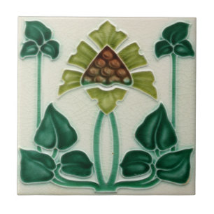 Art Nouveau Vintage Design Feature Backsplash Tile
