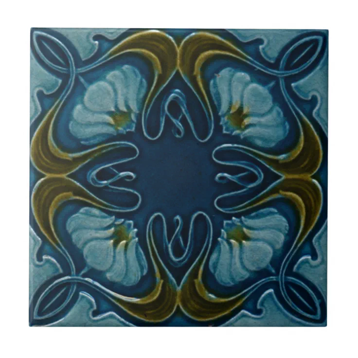 Art Nouveau Reproduction Decorative Ceramic tile 011 