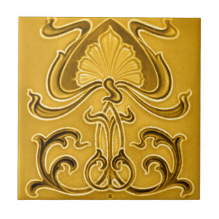 Art Nouveau Vintage Design Feature Tile 2 Sizes