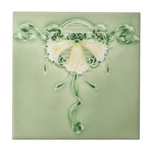 Art Nouveau Vintage Design Feature Tile in 2 Sizes